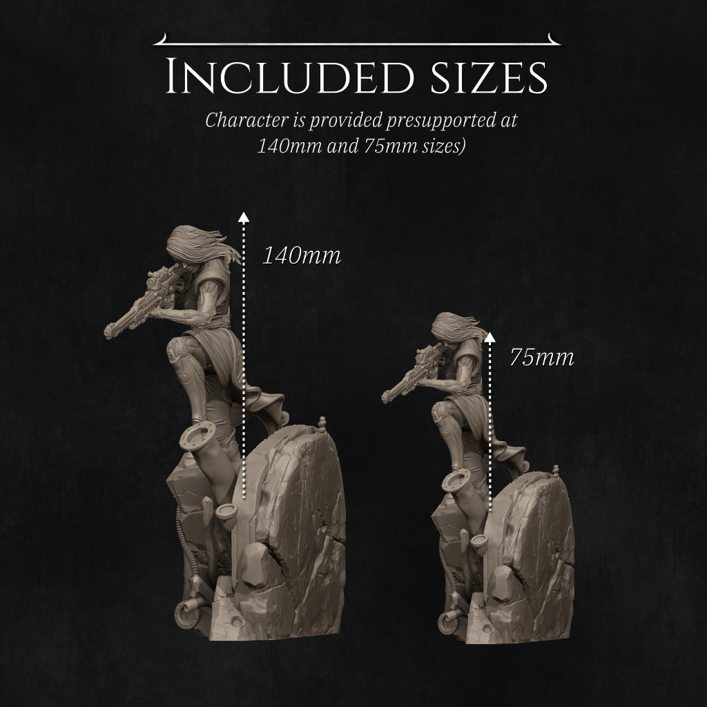 Aryn The Sniper Assassin | Garage Resin Kit Statue | D&D TTRPG Fantasy | Nerikson