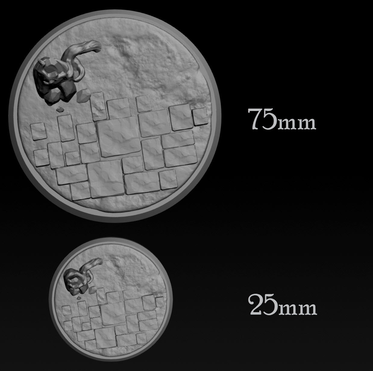 Wicked Hills Asylum Special Bases | TTRPG Miniature Sculpted Base | Great Grimoire