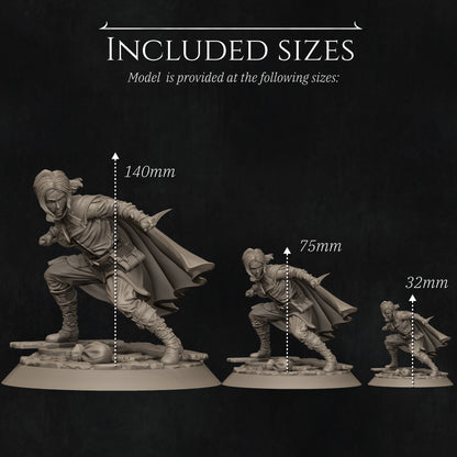 Halfling Rogue 2025 Update | Tabletop and Display Figure | D&D TTRPG Fantasy Model | Nerikson