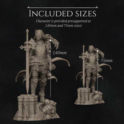 Laenith The Death Domain Cleric | Garage Resin Kit Statue | D&D TTRPG Fantasy | Nerikson