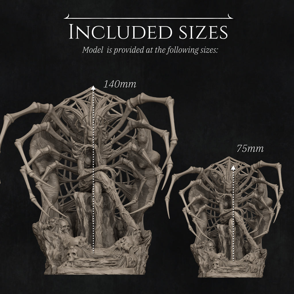 Spider Queen | Garage Resin Kit Statue | D&D TTRPG Fantasy | Nerikson