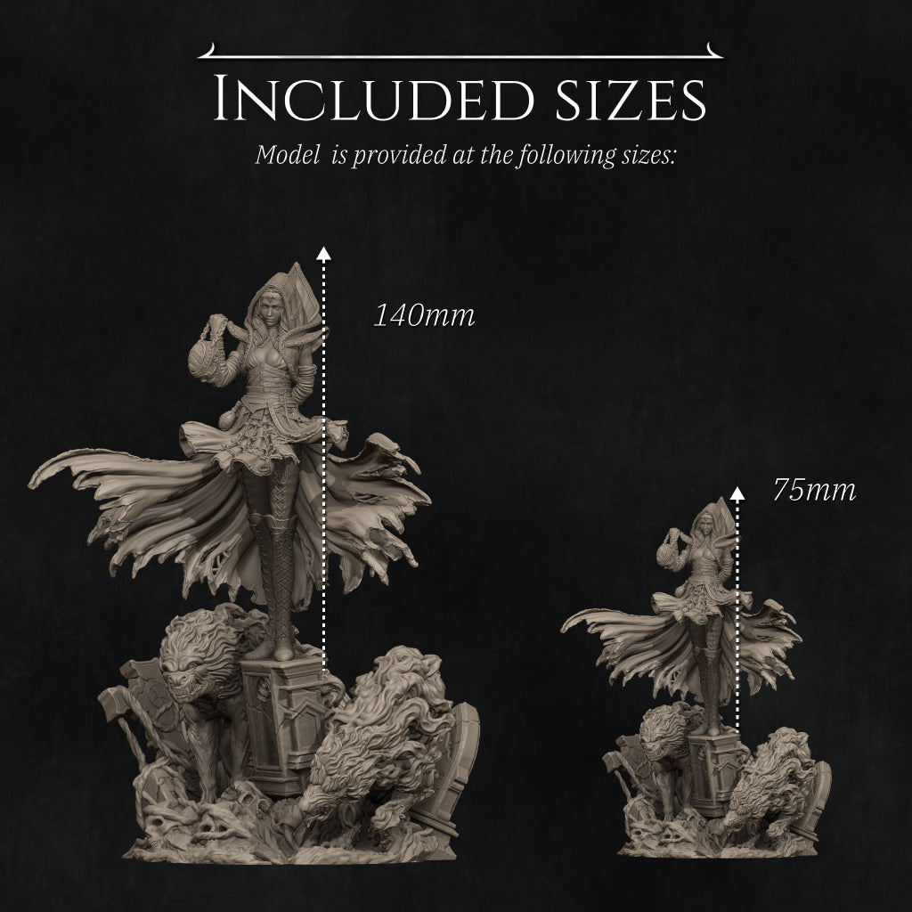 Camelia The Dark Summoner | Garage Resin Kit Statue | D&D TTRPG Fantasy | Nerikson