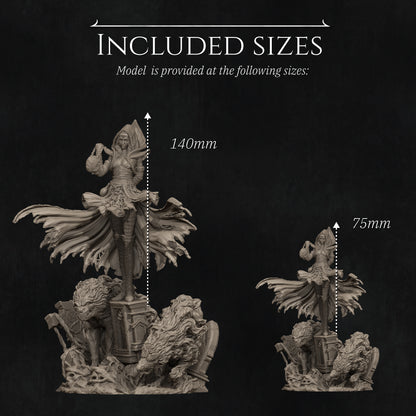 Camelia The Dark Summoner | Garage Resin Kit Statue | D&D TTRPG Fantasy | Nerikson