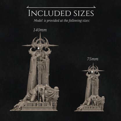 Dark Ending, Queen and Executioner | Garage Resin Kit Statue | D&D TTRPG Fantasy | Nerikson