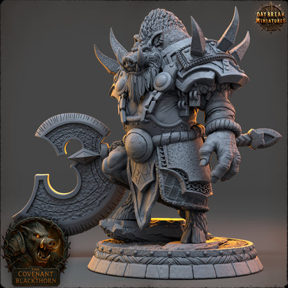 Boar Folk - The Covenant of Blackthorn | Tabletop or Display Scale | D&D Mini | Daybreak Miniatures