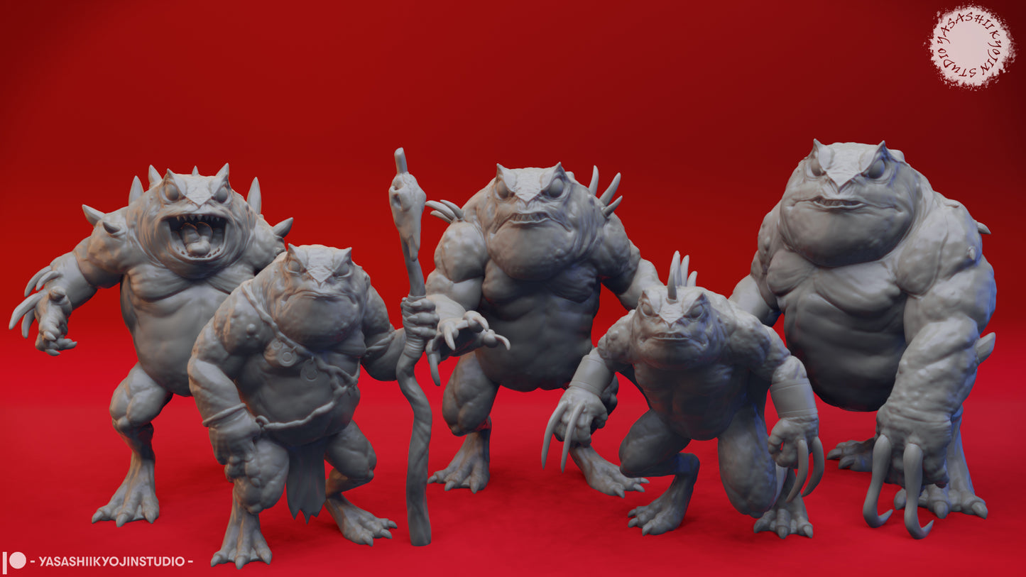 Slaad | TTRPG D&D Monster Miniature | Yasashii Kyojin Studio - Tattles Told 3D