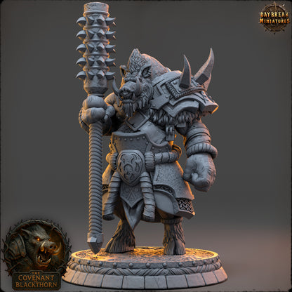 Boar Folk - The Covenant of Blackthorn | Tabletop or Display Scale | D&D Mini | Daybreak Miniatures