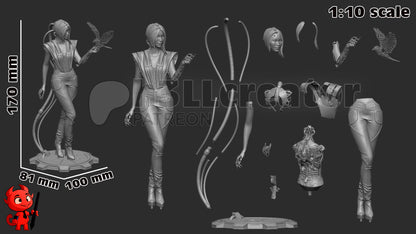 1:12 Digital Dove | Resin Garage Kit Figure Game Fan Art | h3LL creator