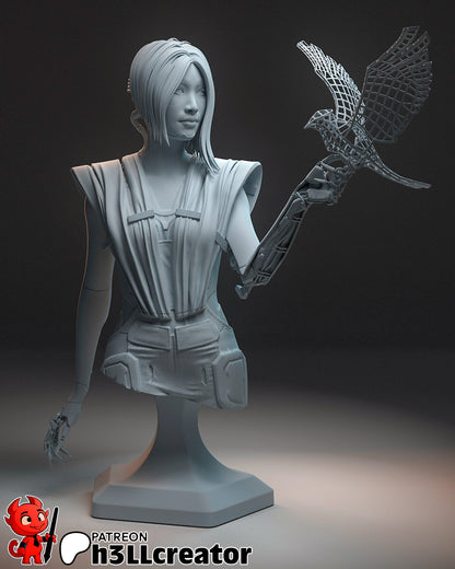 1:12 Digital Dove | Resin Garage Kit Figure Game Fan Art | h3LL creator