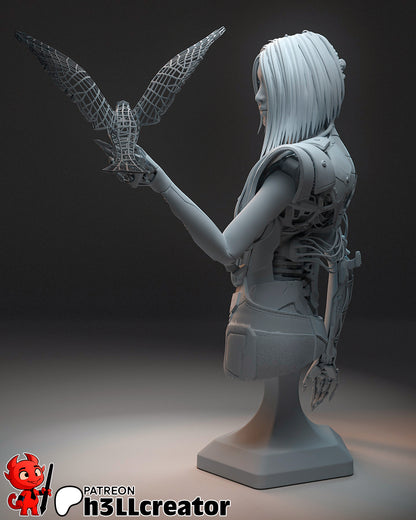 1:12 Digital Dove | Resin Garage Kit Figure Game Fan Art | h3LL creator