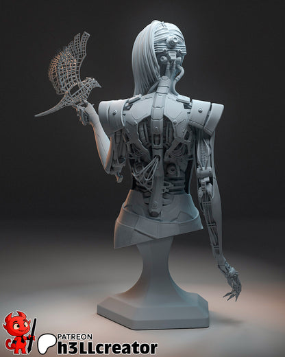 1:12 Digital Dove | Resin Garage Kit Figure Game Fan Art | h3LL creator