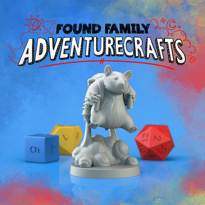 Giant Space Hamster, Rocket Ham | Gaming Miniature TTRPG D&D | Found Family Adventurecrafts