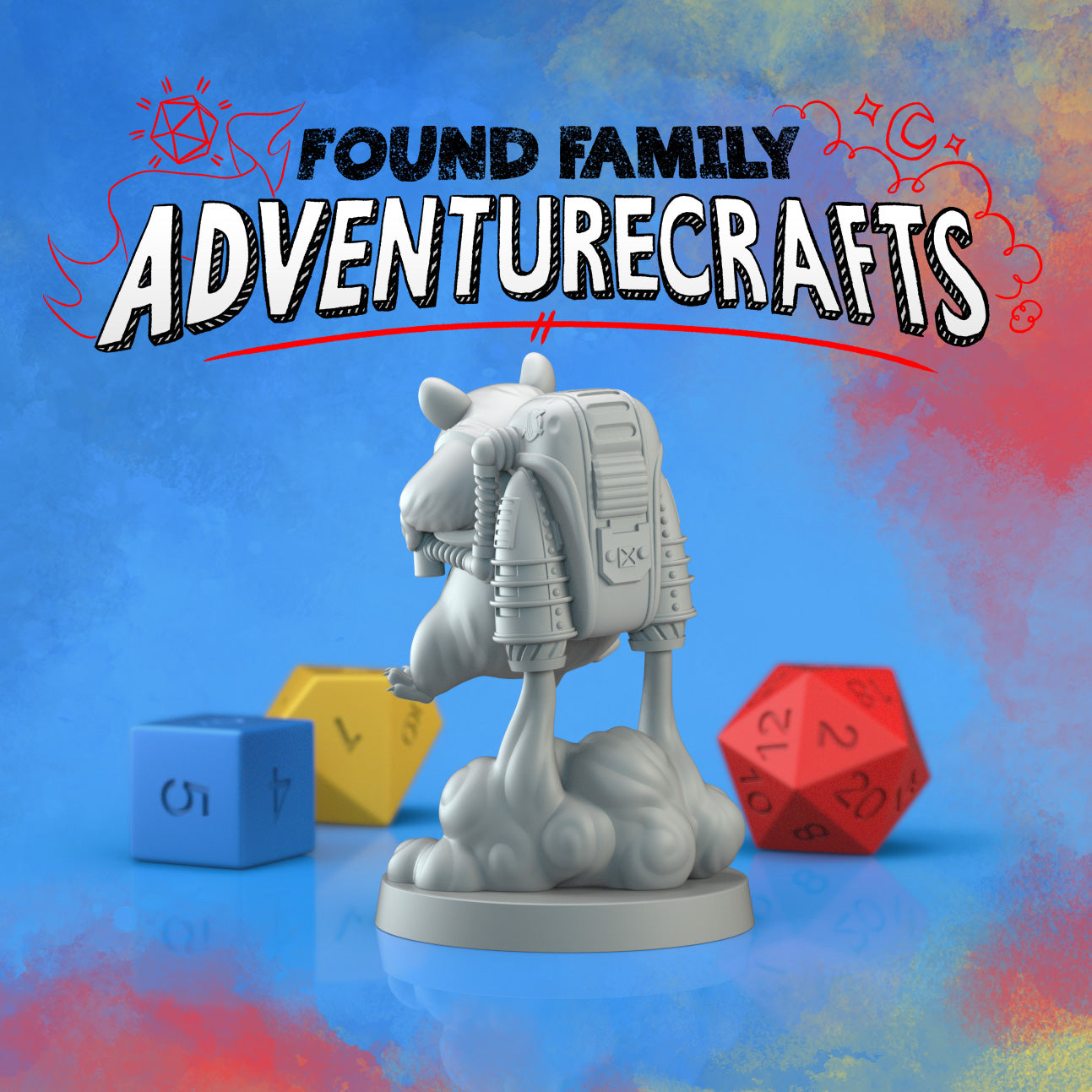 Giant Space Hamster, Rocket Ham | Gaming Miniature TTRPG D&D | Found Family Adventurecrafts
