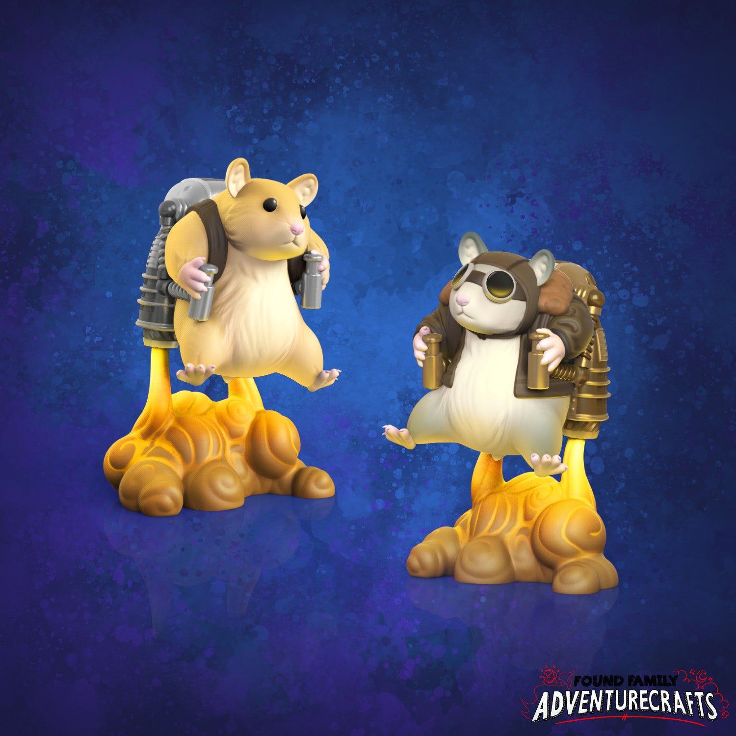 Giant Space Hamster, Rocket Ham | Gaming Miniature TTRPG D&D | Found Family Adventurecrafts