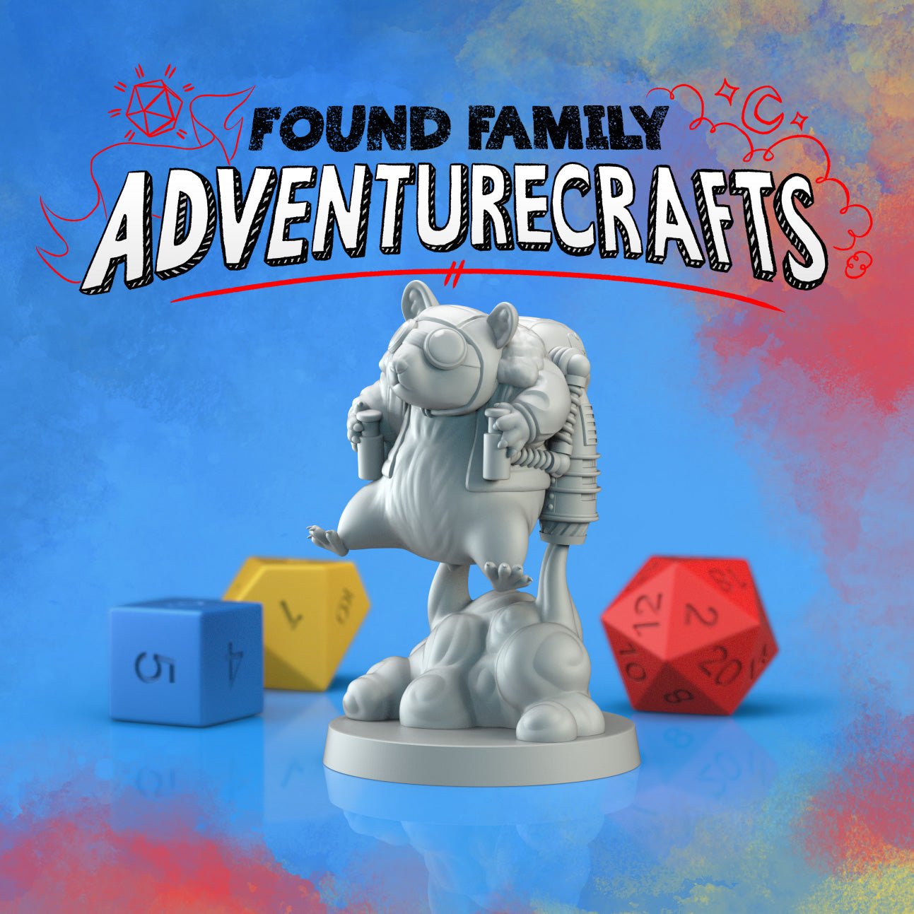 Giant Space Hamster, Rocket Ham | Gaming Miniature TTRPG D&D | Found Family Adventurecrafts