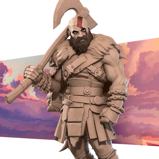 Tattles Told 3D Spartan Ghost D&D TTRPG miniature with detailed armor and ghostly figure, ideal for tabletop gaming sessions.