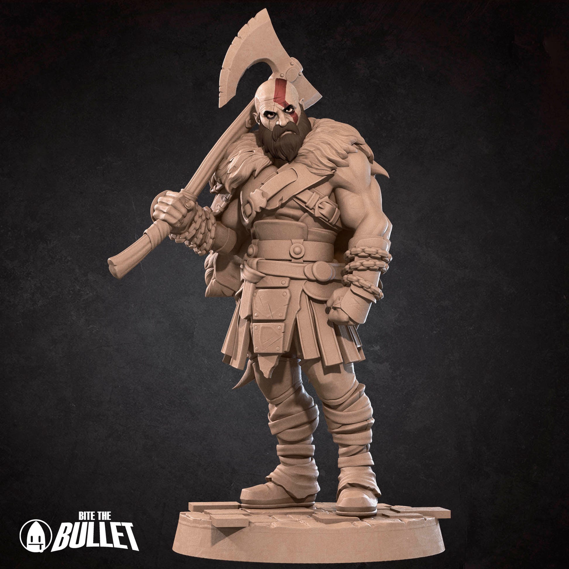 D&D miniature of a Spartan Ghost from Bite the Bullet set by Tattles Told 3D, detailed fantasy figure for tabletop gaming.