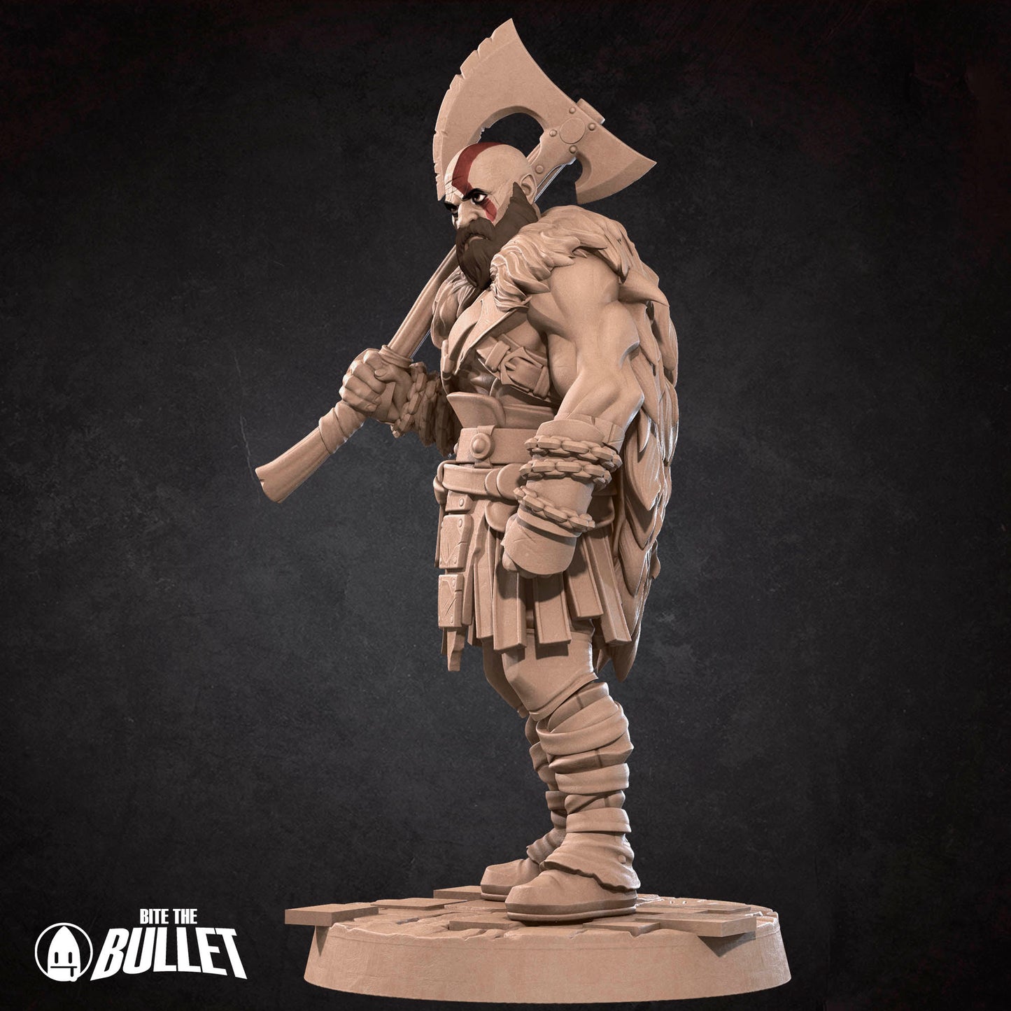 Tattles Told 3D Spartan Ghost D&D miniature featuring a ghostly warrior with armor and weapon, detailed fantasy tabletop figure.