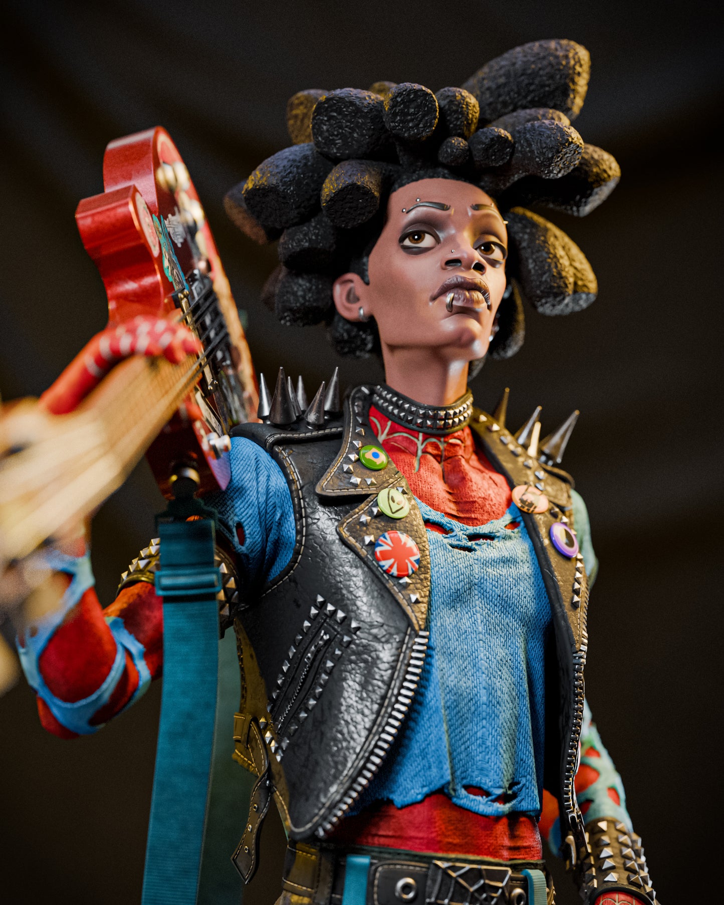 1:12 Punk Rebel Hero | 3D Printed Resin Garage Kit Figure | CA 3D Studios