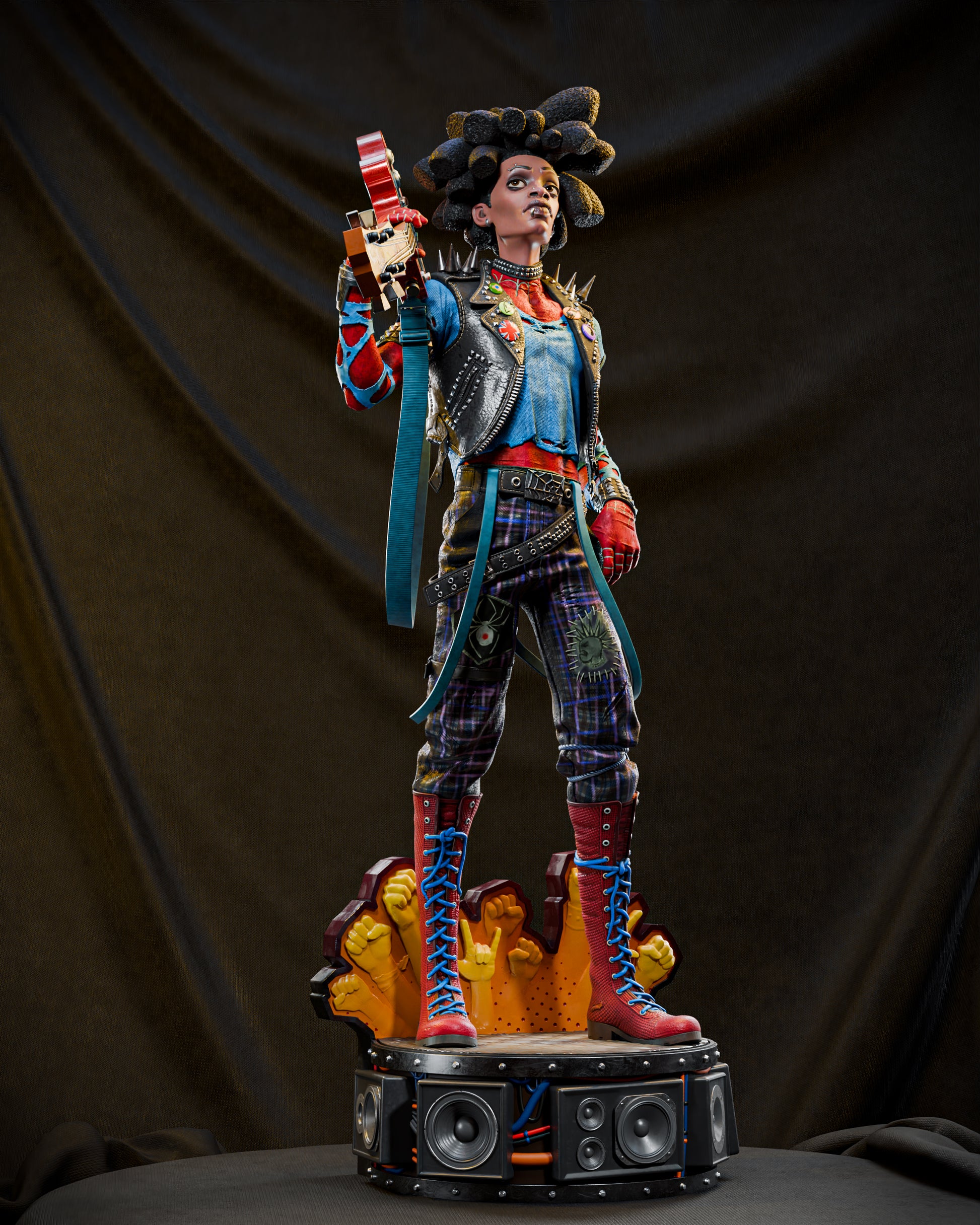 1:12 Punk Rebel Hero | 3D Printed Resin Garage Kit Figure | CA 3D Studios