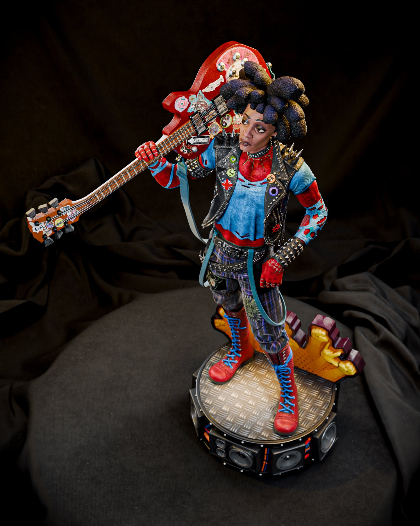 1:12 Punk Rebel Hero | 3D Printed Resin Garage Kit Figure | CA 3D Studios