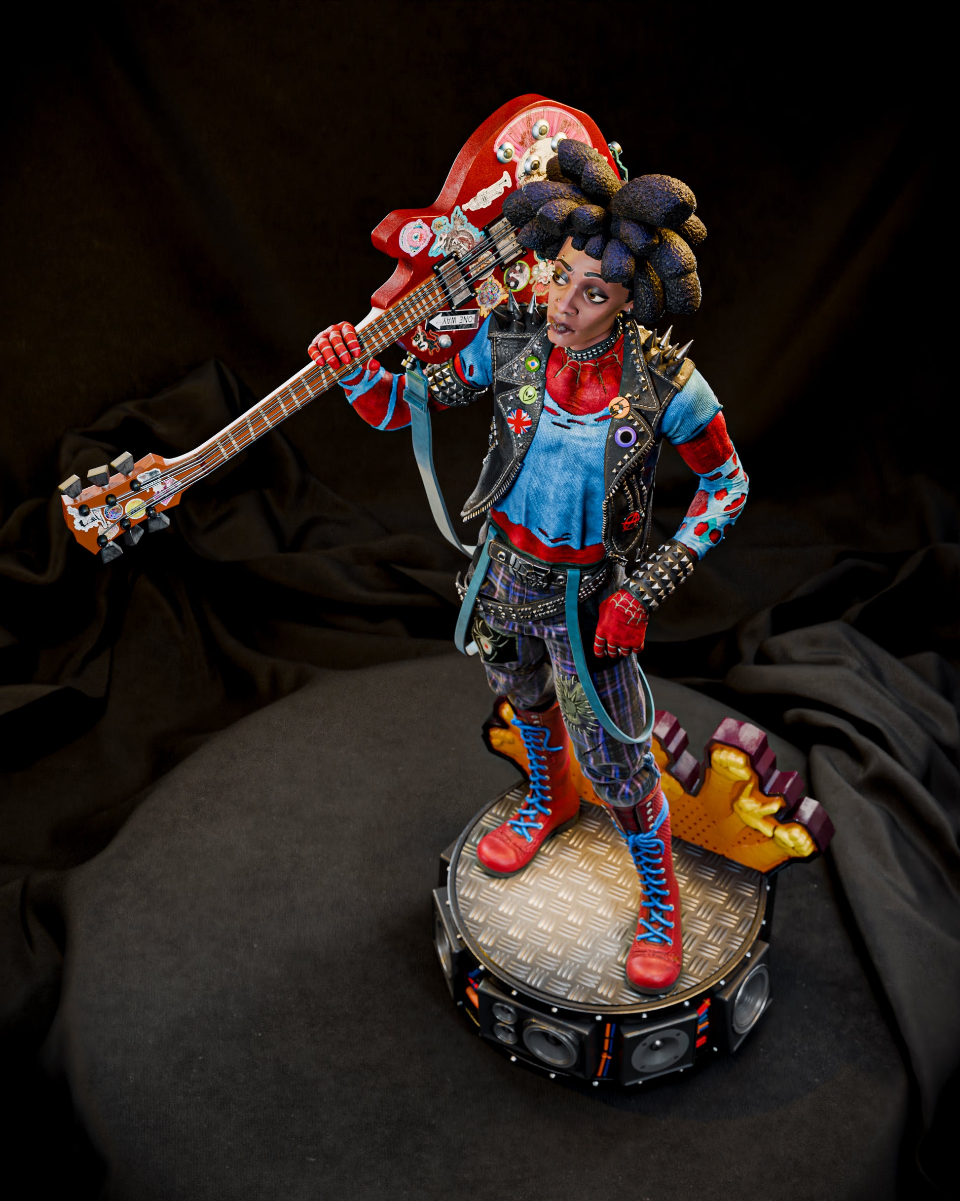 1:12 Punk Rebel Hero | 3D Printed Resin Garage Kit Figure | CA 3D Studios