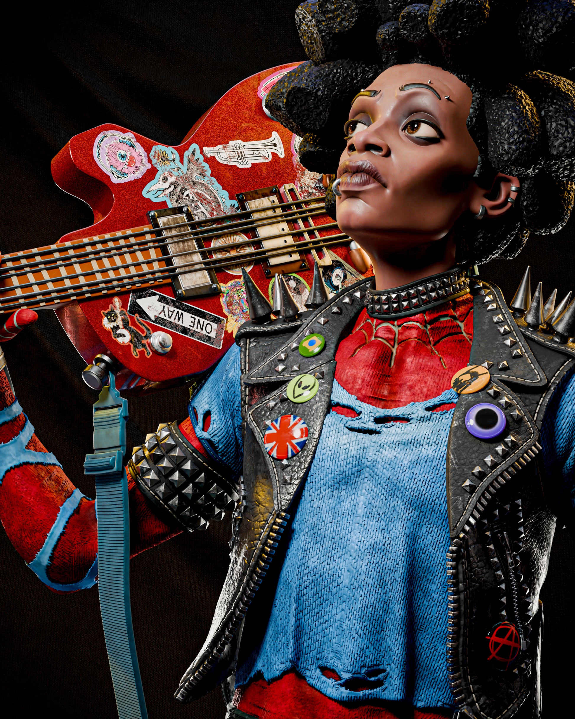 1:12 Punk Rebel Hero | 3D Printed Resin Garage Kit Figure | CA 3D Studios