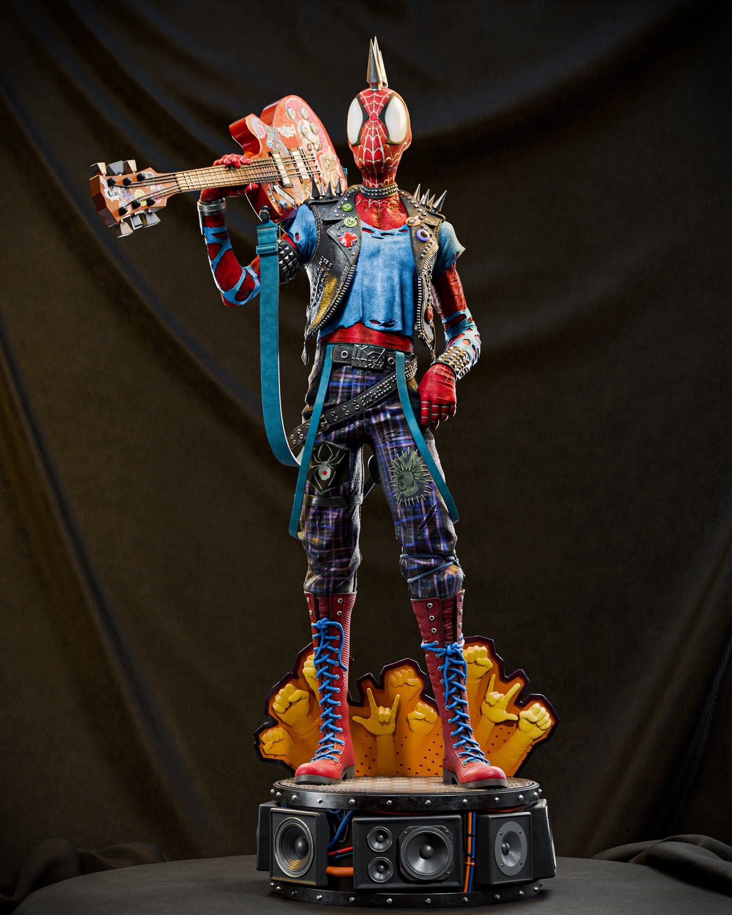 1:12 Punk Rebel Hero | 3D Printed Resin Garage Kit Figure | CA 3D Studios