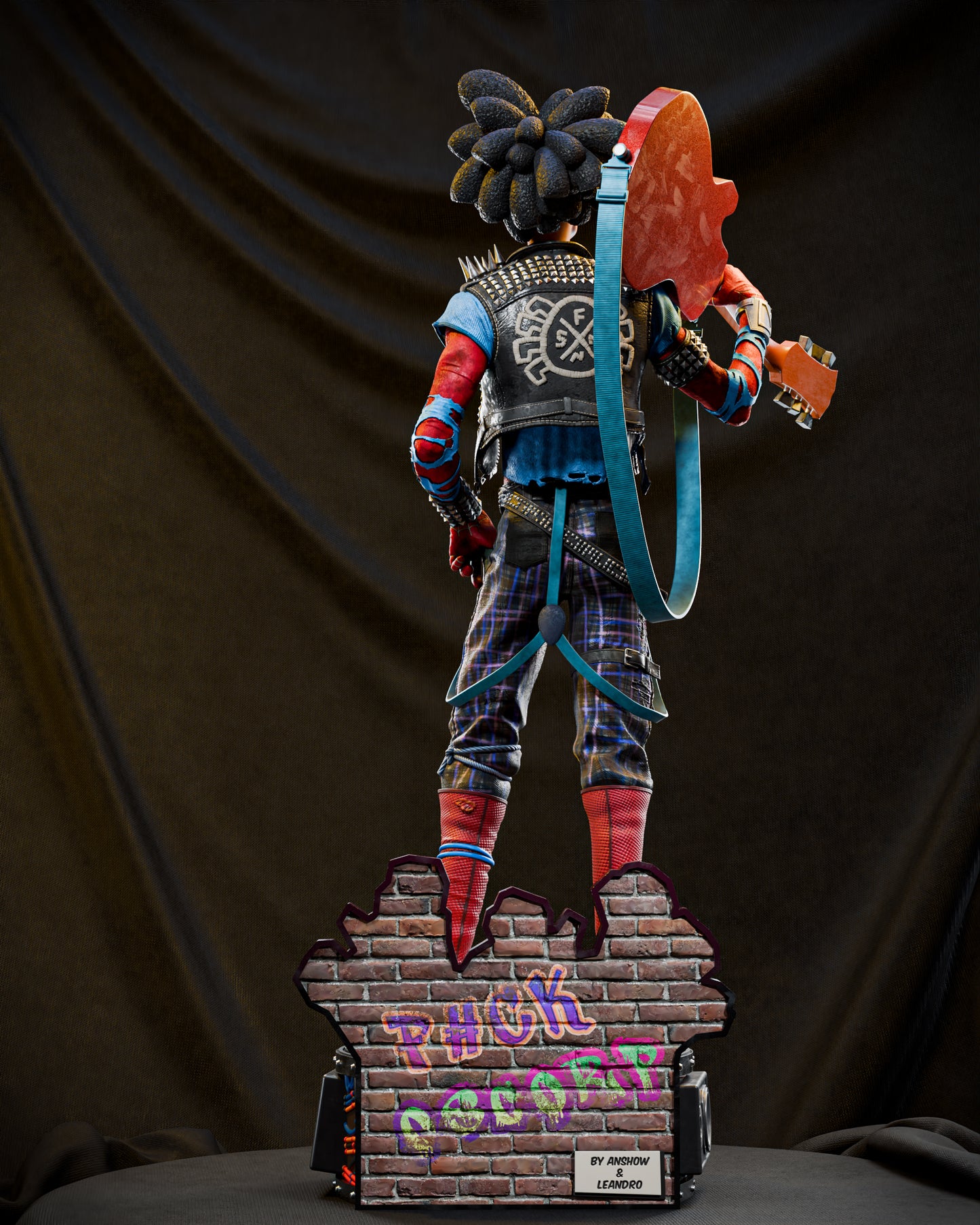 1:12 Punk Rebel Hero | 3D Printed Resin Garage Kit Figure | CA 3D Studios