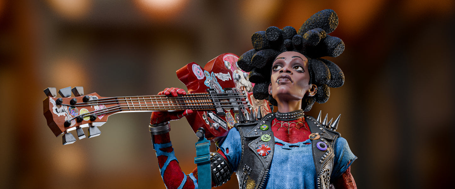 1:12 Punk Rebel Hero | 3D Printed Resin Garage Kit Figure | CA 3D Studios