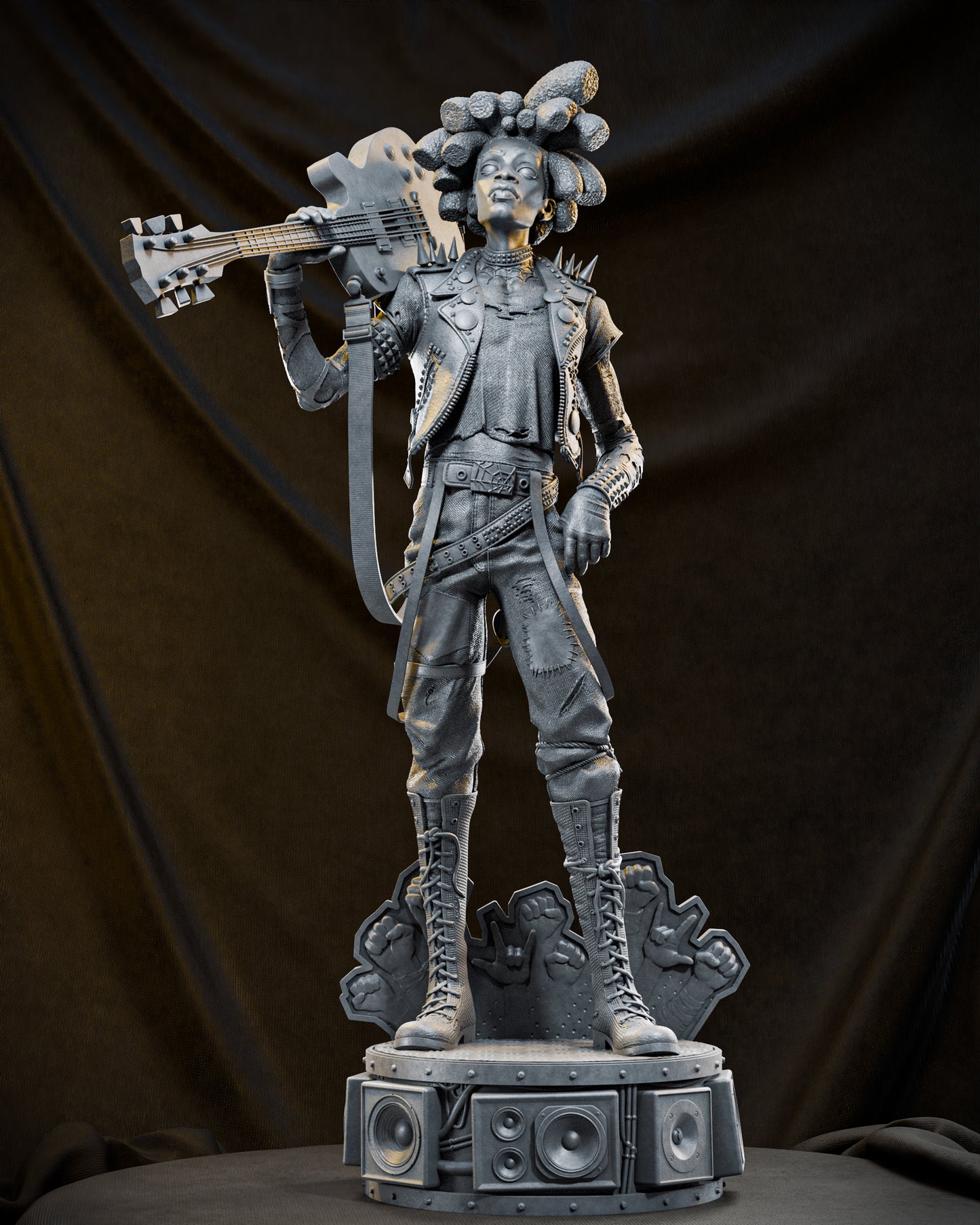 1:12 Punk Rebel Hero | 3D Printed Resin Garage Kit Figure | CA 3D Studios