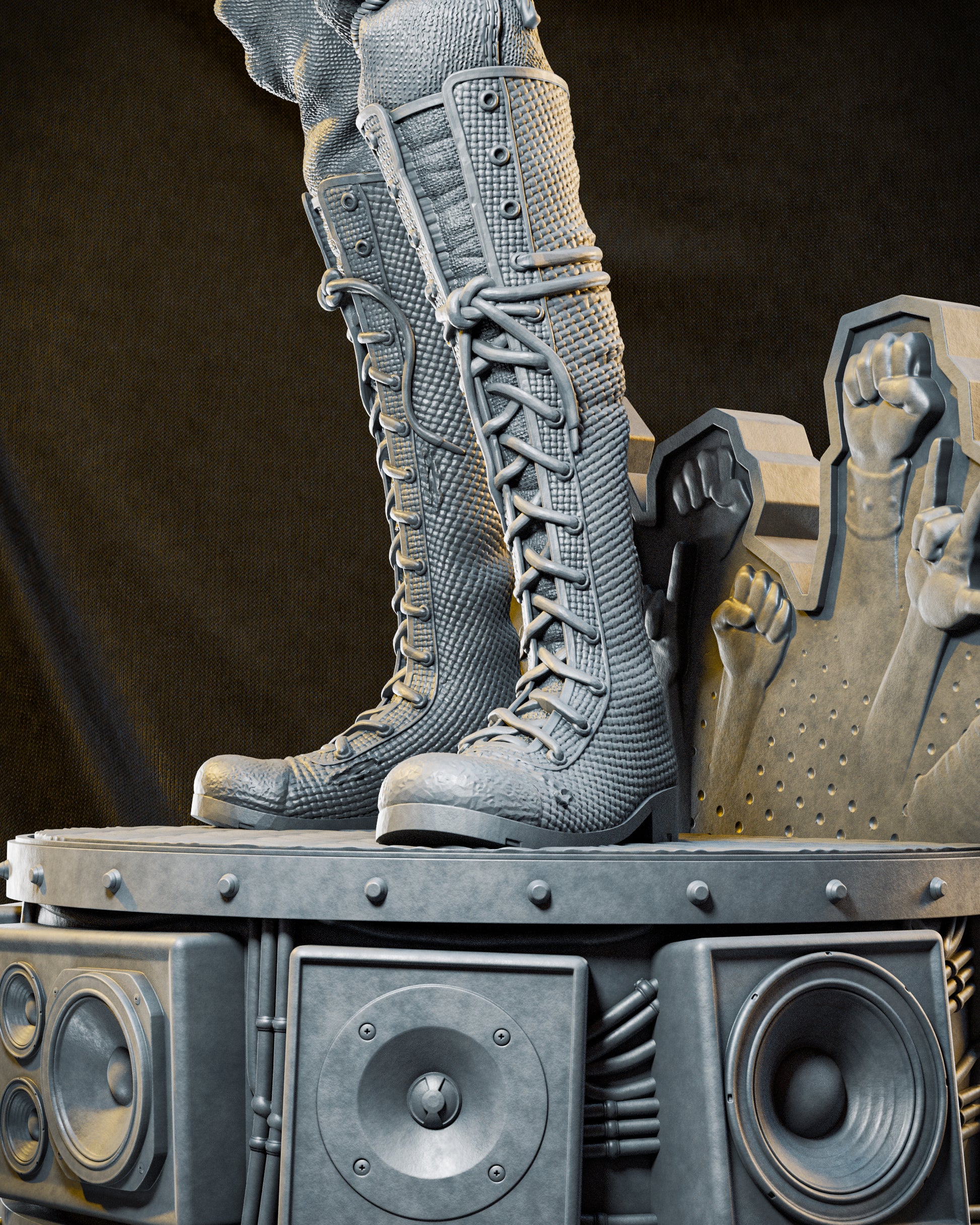 1:12 Punk Rebel Hero | 3D Printed Resin Garage Kit Figure | CA 3D Studios