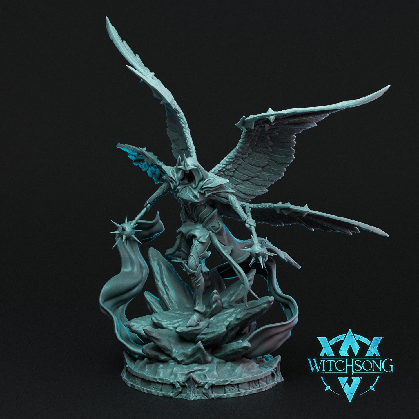 Starlight Seraph | Mini or Bust | Monster Miniature Statue | Witchsong Miniatures