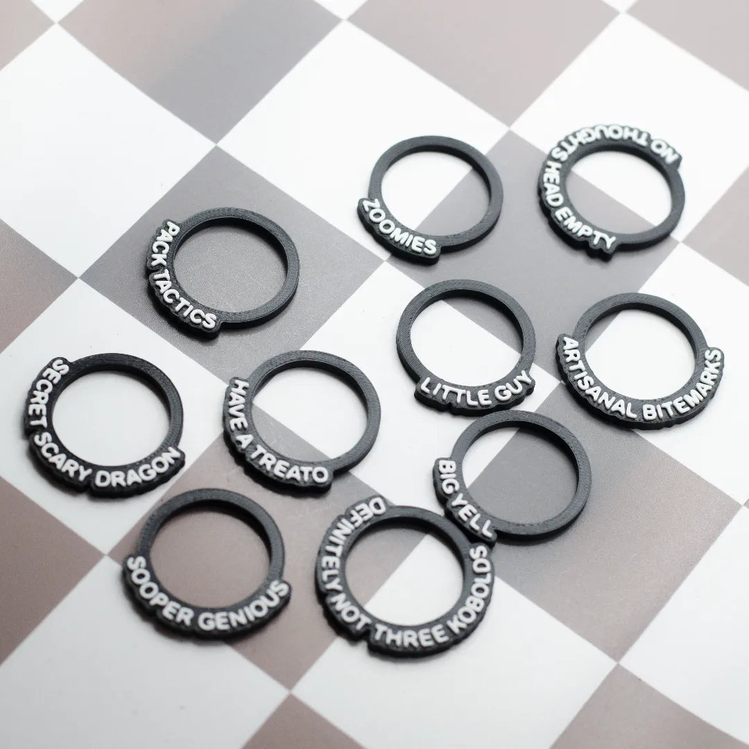 10 Kobold Novelty Status Rings, An Ode to Chaotic Little Guys | D&D TTRPG Game Accessory | Found Family Adventurecrafts