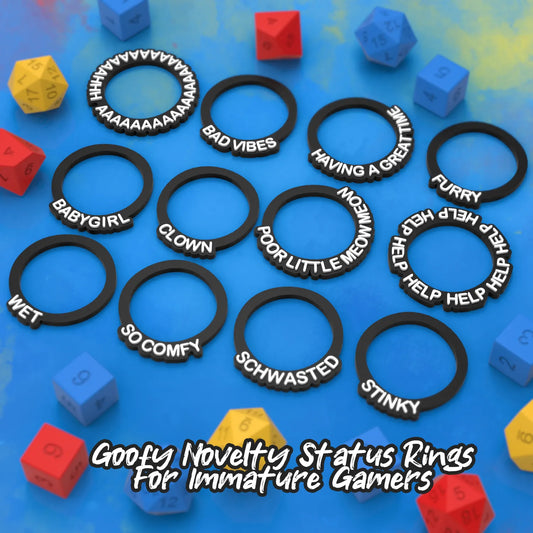 12 Novelty Status Rings | D&D TTRPG Game Accessory | Found Family Adventurecrafts