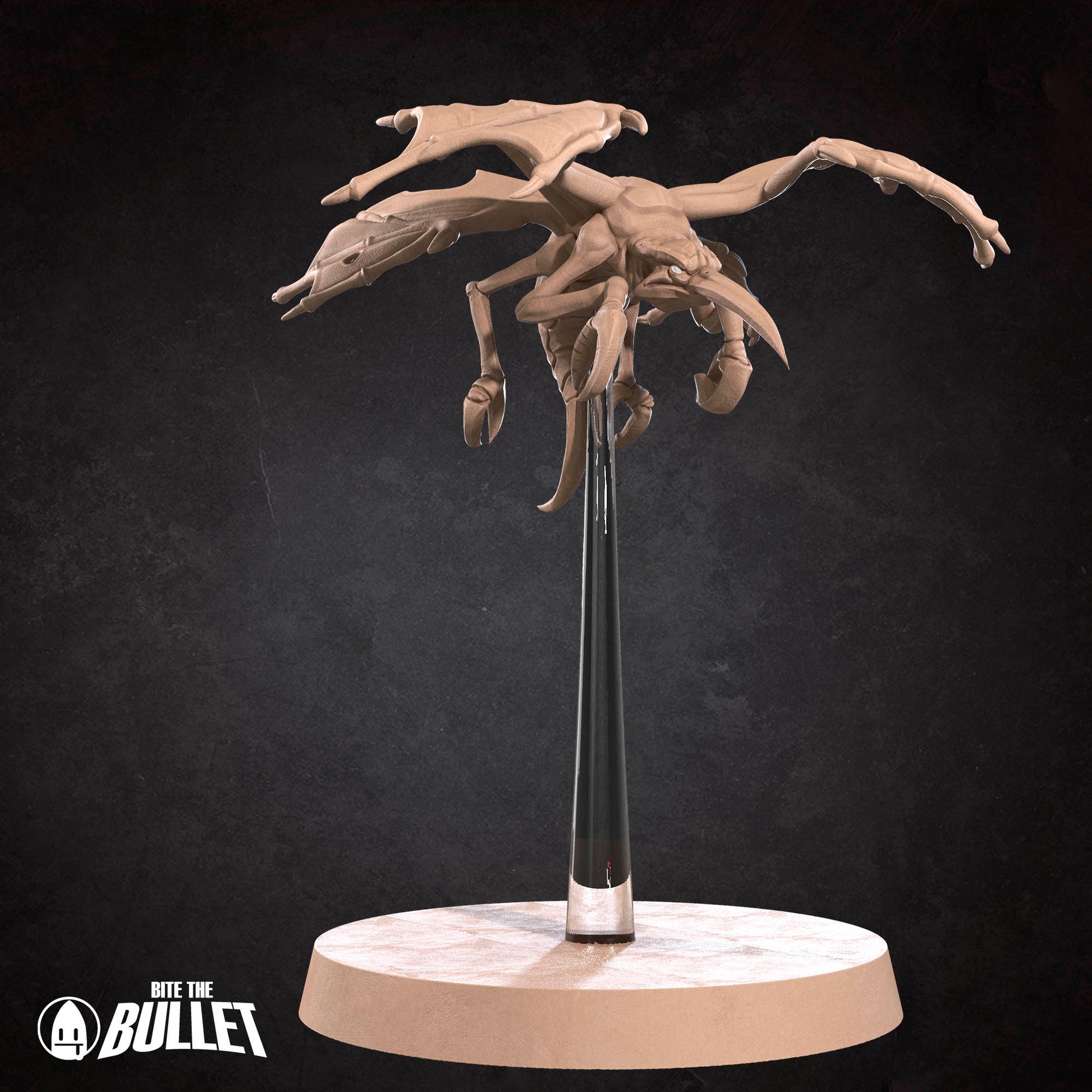 D&D TTRPG miniature of a Stirges creature by Tattles Told 3D, featuring detailed wings and body in a natural pose.