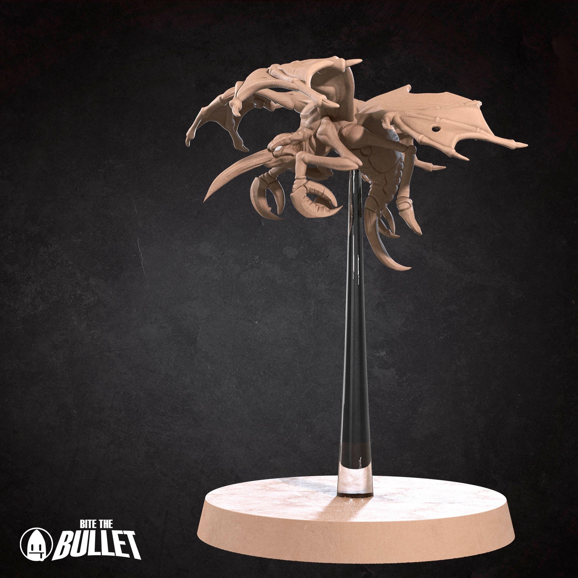 D&D TTRPG miniature of a Stirges bat-like creature by Tattles Told 3D, shown in a detailed close-up with wings and body features.