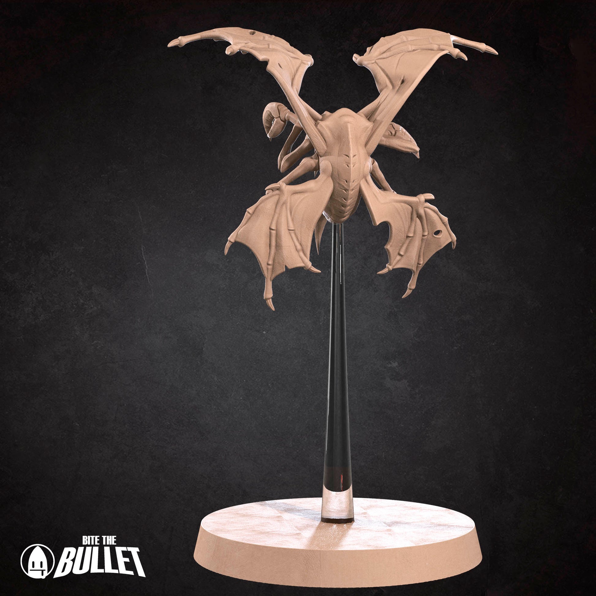 D&D TTRPG miniature of a Stirge by Tattles Told 3D, featuring a detailed flying insect with blood-sucking features.