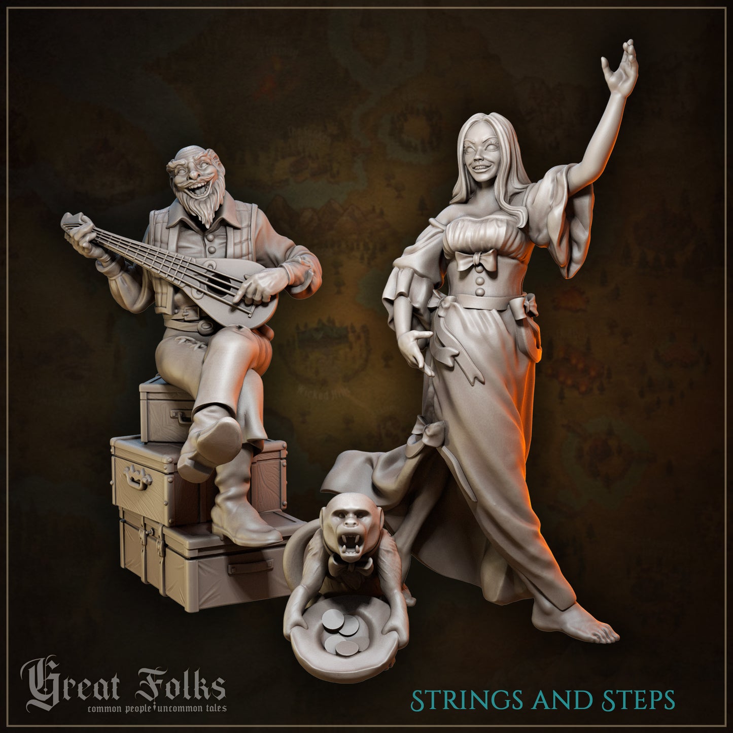 Great Folks, Part 1 | NPCs, Villagers, Nobles, Orphans, Criminals | Tabletop Gaming Miniatures Collection | Great Grimoire