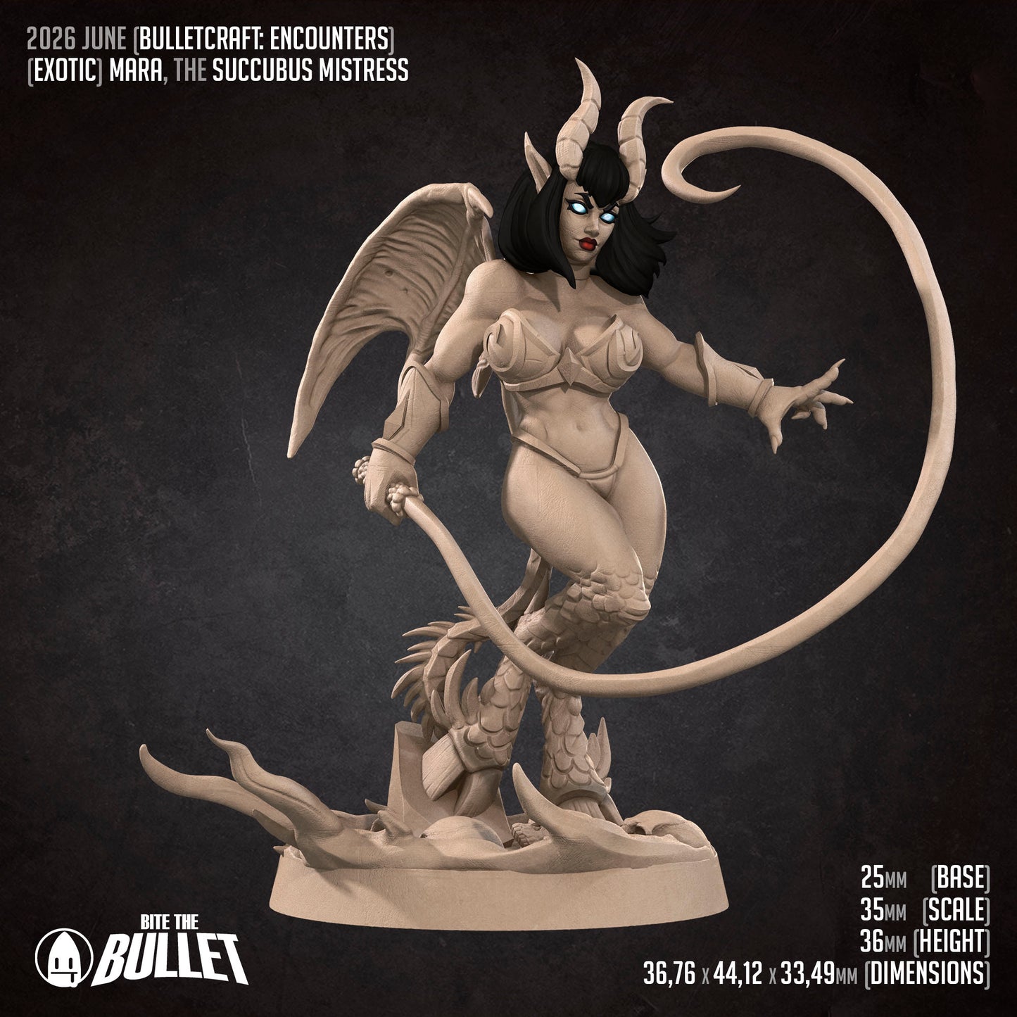 Exotic Succubus | D&D TTRPG Miniature | Bite the Bullet