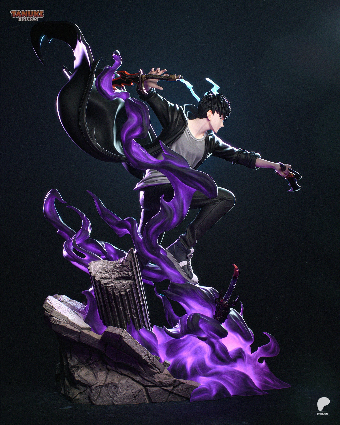 Shadow Monarch Hunter | Resin Garage Kit Figure Fan Art | Tanuki Figures