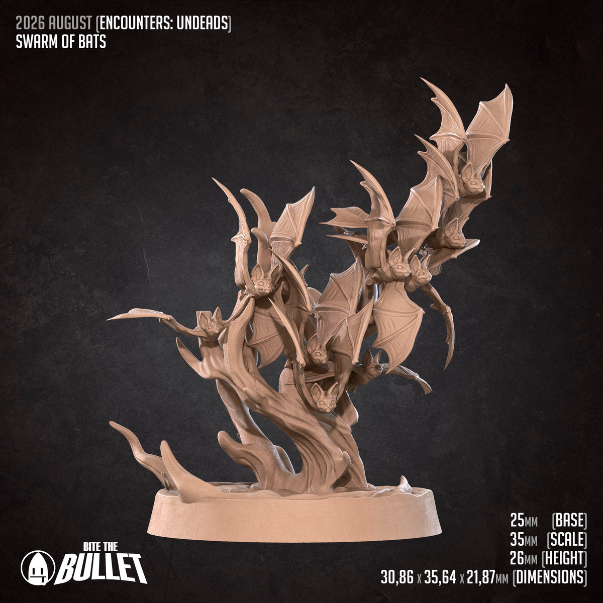 Swarm of Bats | D&D TTRPG Miniature | Bite the Bullet