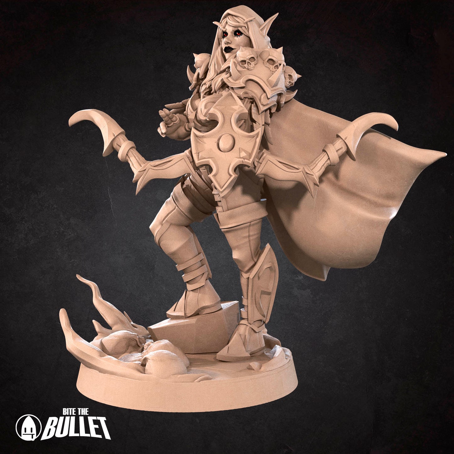 Realm of Bulletcraft, Banshee Dark Ranger | D&D Pathfinder TTRPG Miniature | Bite the Bullet