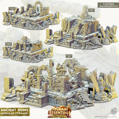 Ancient Ruins Set | TTRPG Scatter Diorama Dollhouse Miniature | Terrain Essentials