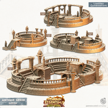 Antique Greek Set | TTRPG Scatter Diorama Dollhouse Miniature | Terrain Essentials