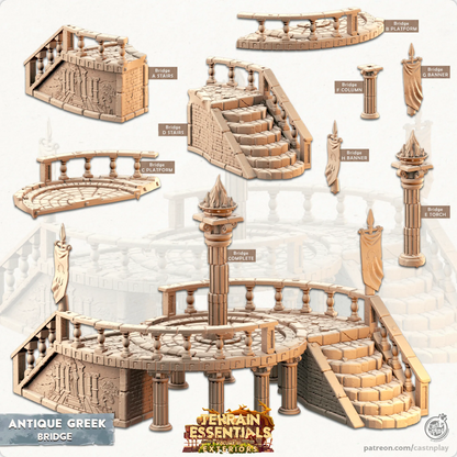 Antique Greek Set | TTRPG Scatter Diorama Dollhouse Miniature | Terrain Essentials