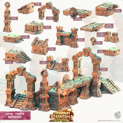 Aztec Temple Set | TTRPG Scatter Diorama Dollhouse Miniature | Terrain Essentials