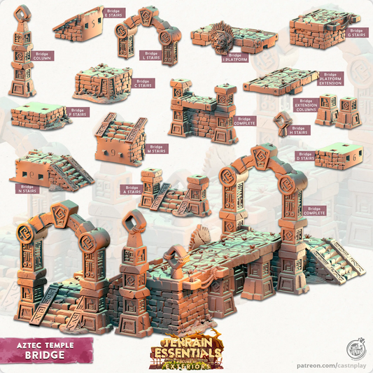 Aztec Temple Set | TTRPG Scatter Diorama Dollhouse Miniature | Terrain Essentials