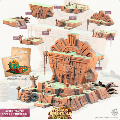 Aztec Temple Set | TTRPG Scatter Diorama Dollhouse Miniature | Terrain Essentials