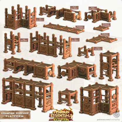 Steampunk Workshop Set | TTRPG Scatter Diorama Dollhouse Miniature | Terrain Essentials